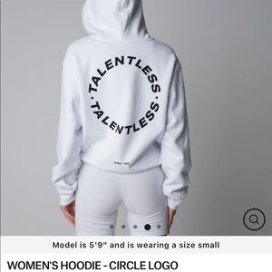 White talentless hoodie